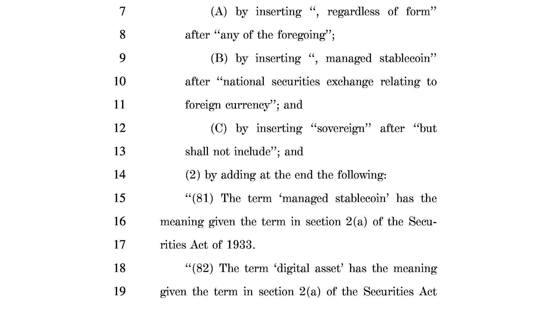 Managed Stablecoins are Securities Act of 2019 Bill Text  page  3 